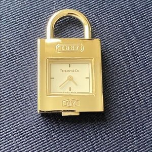 ❣️RARE❣️Tiffany & Co Stainless Steel 1837 Charm Watch Padlock Pendant / Charm